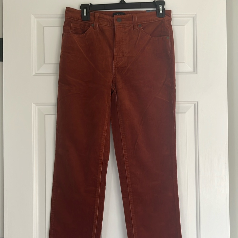 NWT Talbots Corduroy Straight Leg Pants in Rusty Brown
